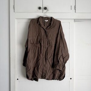 OZMA Audrey Linen Shirt Jacket